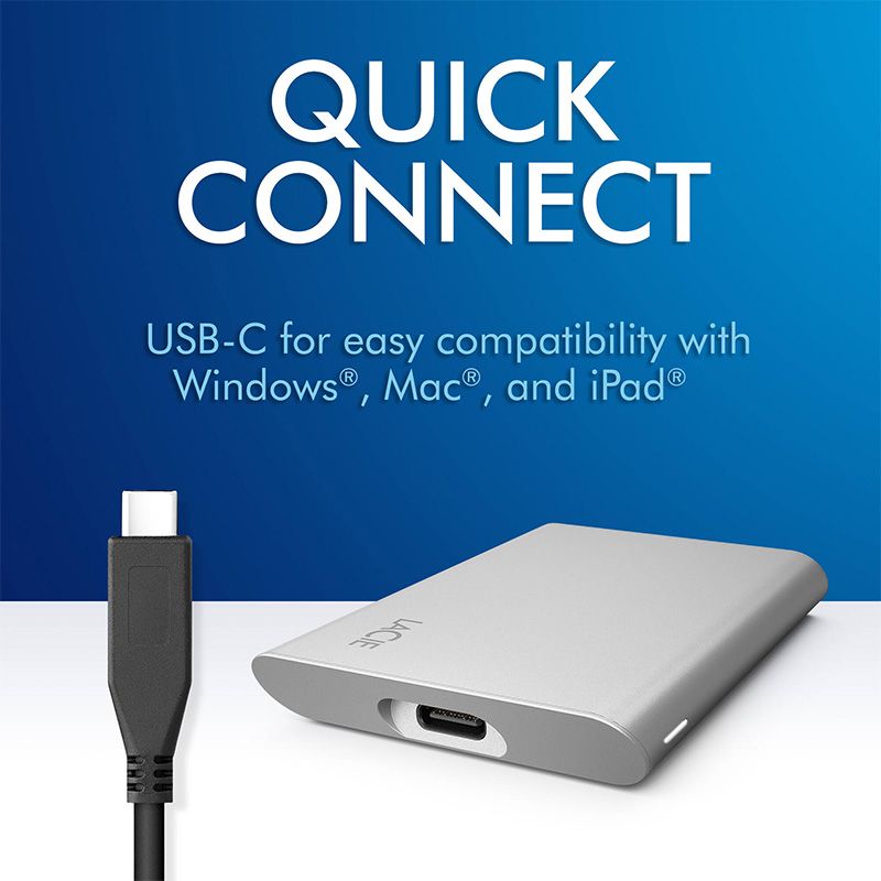 Ổ Cứng Di Động SSD LaCie Portable USB-C Rescue - 500GB - STKS500400