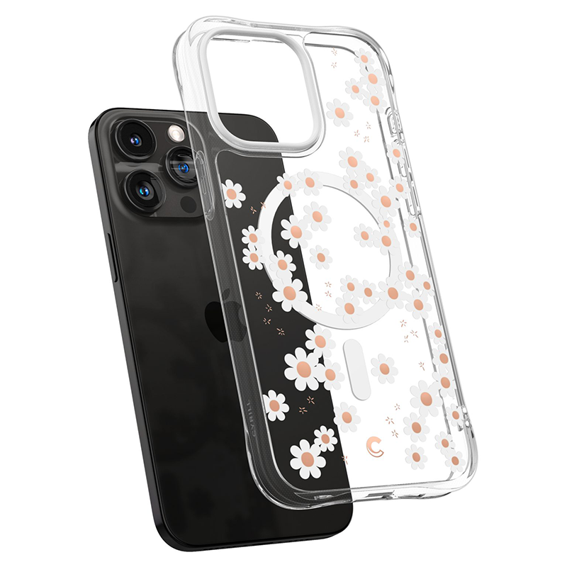 Ốp lưng Spigen iPhone 15 Pro Max Cyrill Cecile Daisy White Magfit