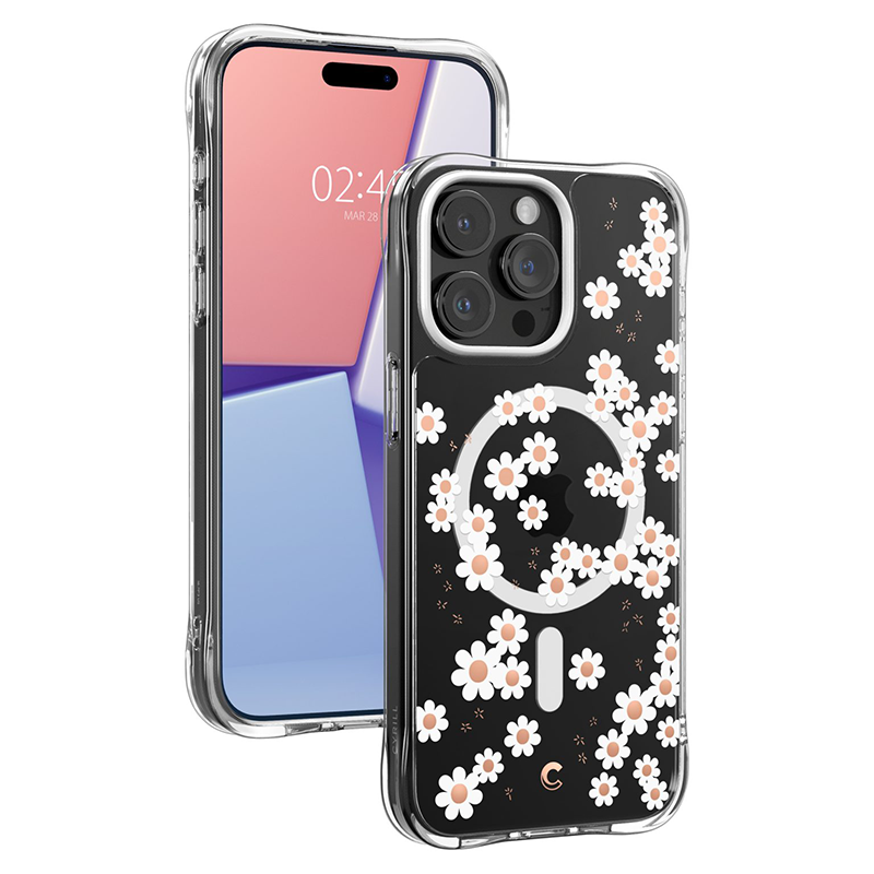Ốp lưng Spigen iPhone 15 Pro Max Cyrill Cecile Daisy White Magfit
