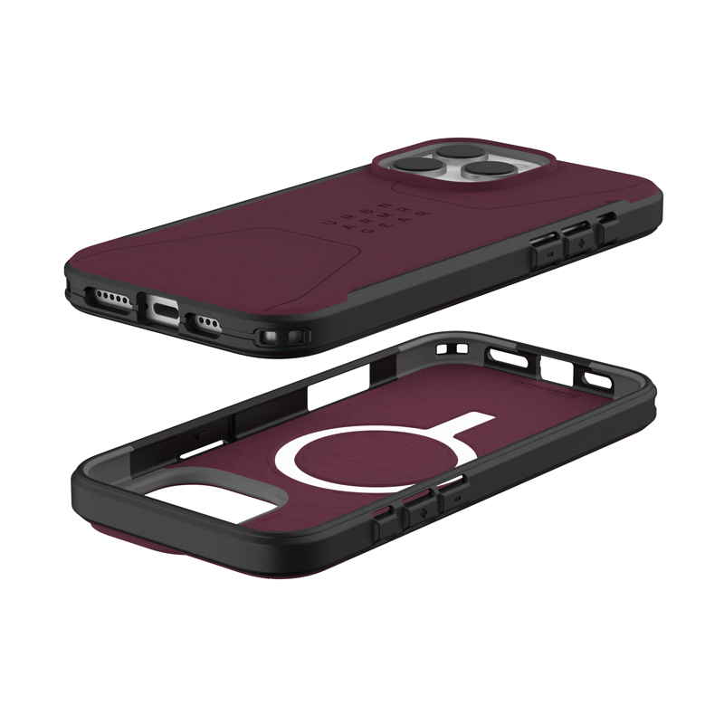 Ốp lưng iPhone 16 Pro Max UAG Civilian Magsafe - Bordeaux