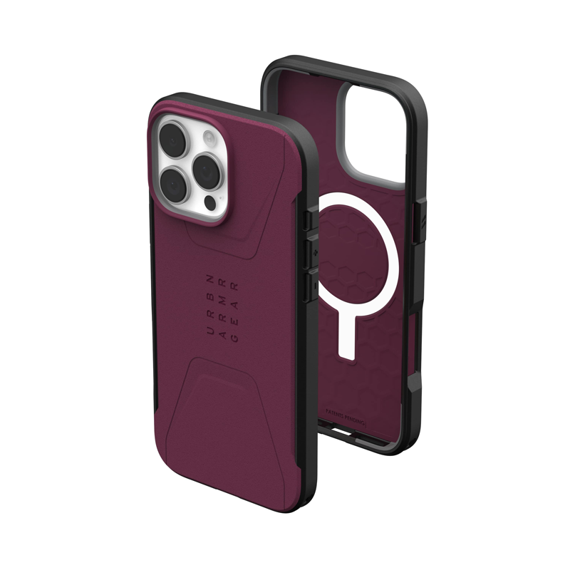 Ốp lưng iPhone 16 Pro Max UAG Civilian Magsafe - Bordeaux