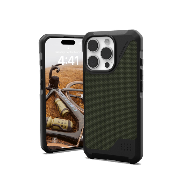 Ốp lưng iPhone 16 Pro UAG Metropolis LT Magsafe - Kevlar Olive