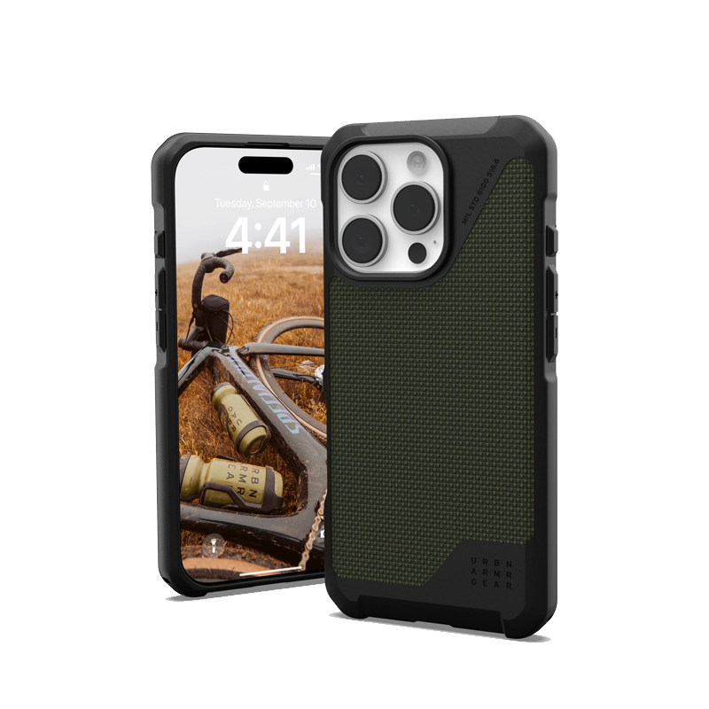 Ốp lưng iPhone 16 Pro UAG Metropolis LT Magsafe - Kevlar Olive