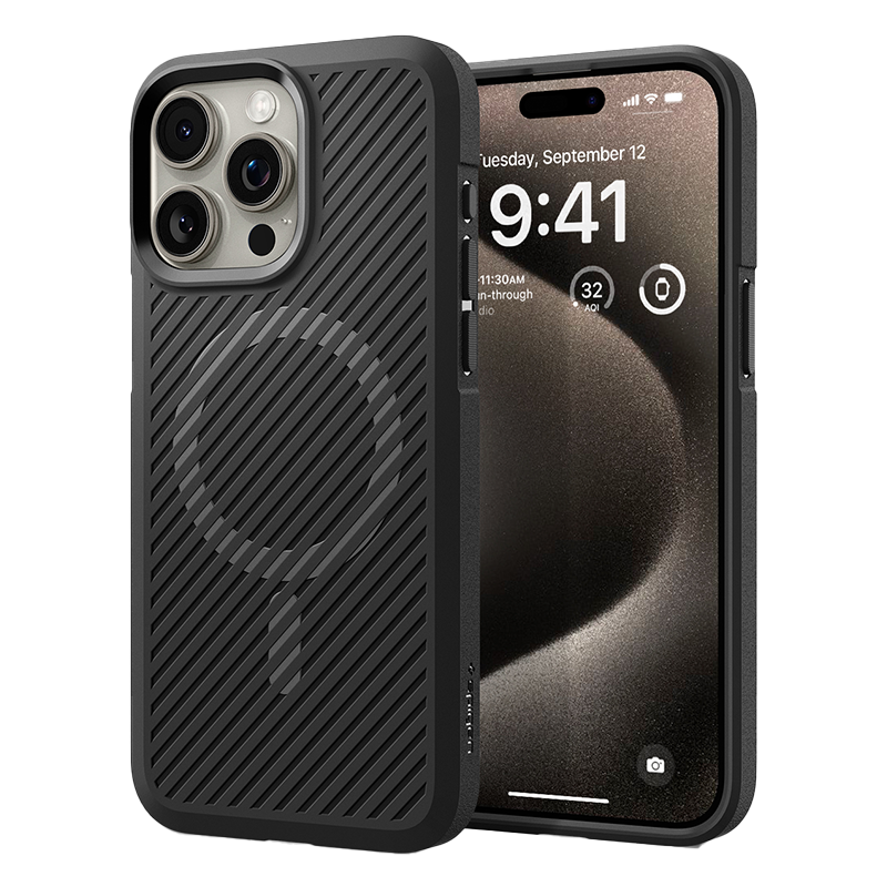 Ốp lưng Spigen iPhone 15 Pro Max Core Armor Magfit Matte Black