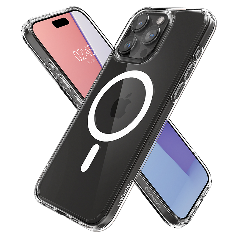 Ốp lưng Spigen iPhone 15 Pro Crystal Hybrid Magfit White