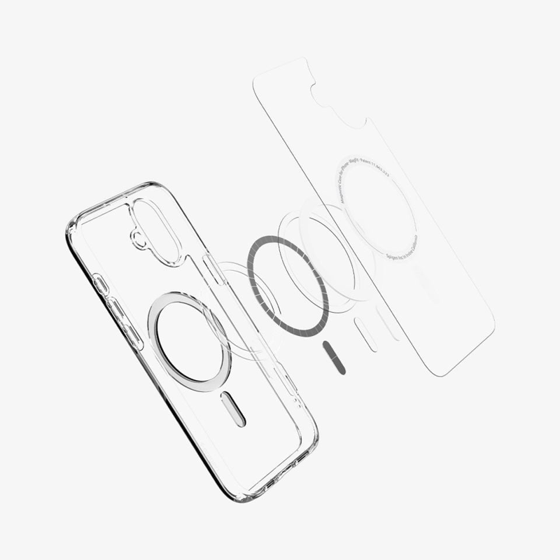 Ốp lưng Spigen iPhone 16 Crystal Hybrid MagFit White