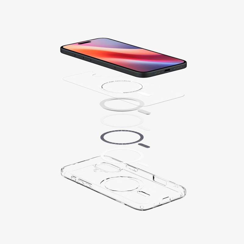 Ốp lưng Spigen iPhone 16 Crystal Hybrid MagFit White