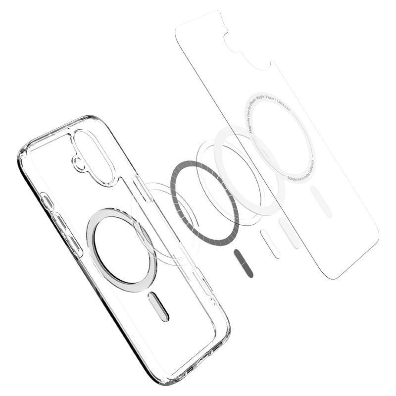 Ốp lưng Spigen iPhone 16 Plus Crystal Hybrid MagFit White