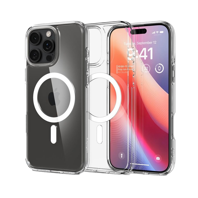 Ốp lưng Spigen iPhone 16 Pro Crystal Hybrid MagFit White