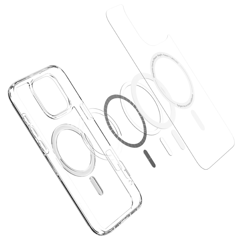 Ốp lưng Spigen iPhone 16 Pro Max Crystal Hybrid MagFit White