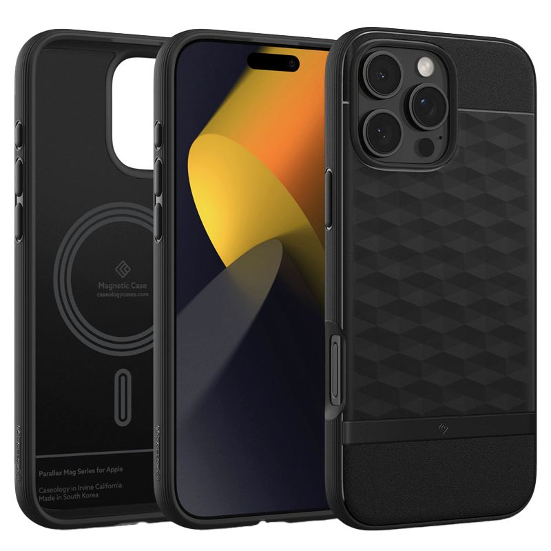 Ốp lưng Spigen iPhone 16 Pro Max Parallax Mag Matte Black