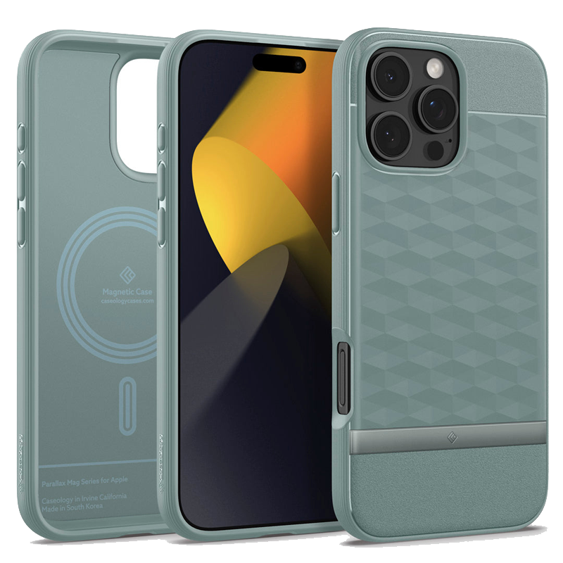 Ốp lưng Spigen iPhone 16 Pro Max Parallax Mag Sage Green