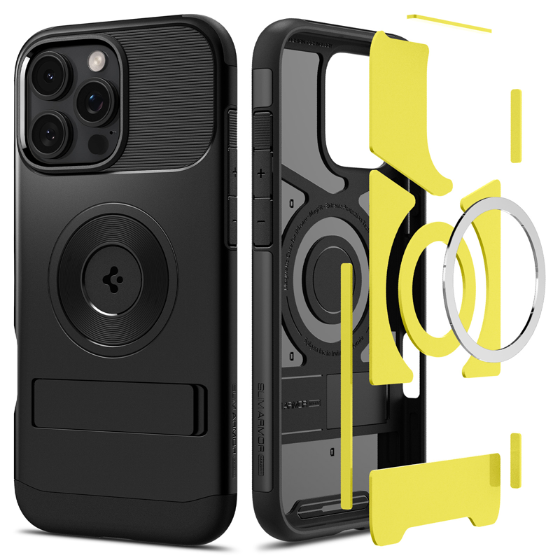 Ốp lưng Spigen iPhone 16 Pro Max Slim Armor MagFit Black