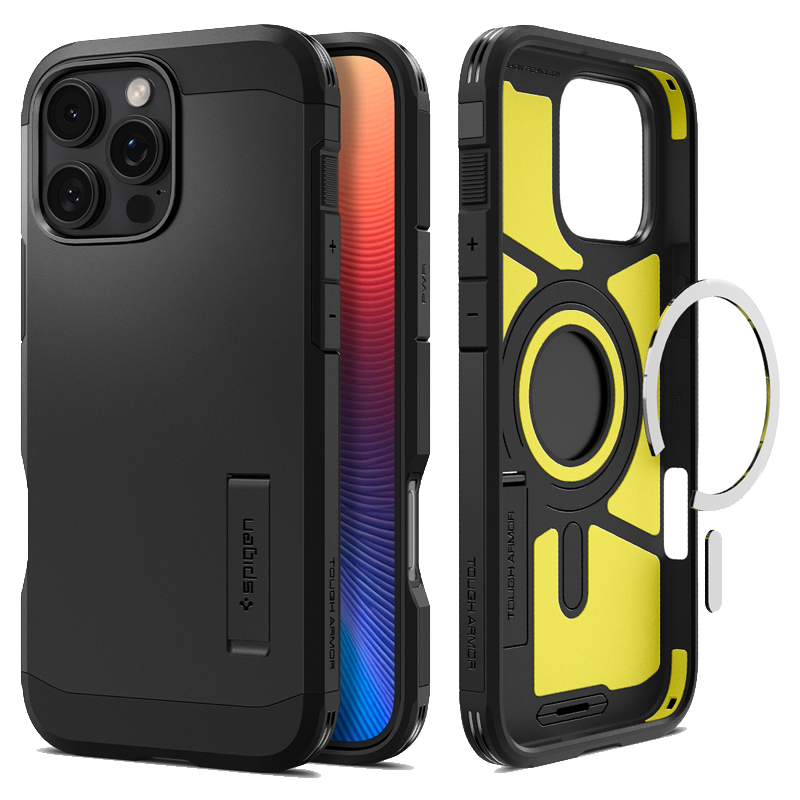 Ốp lưng Spigen iPhone 16 Pro Max Tough Armor MagFit Black