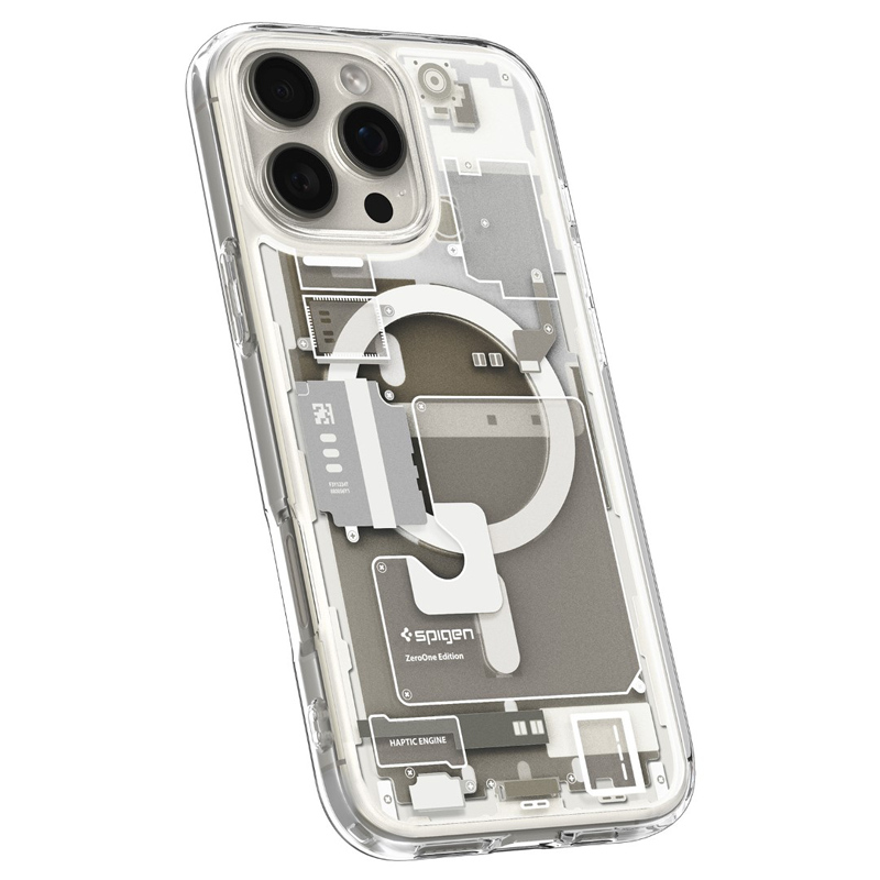 Ốp lưng Spigen iPhone 16 Pro Ultra Hybrid MagFit Zero One White