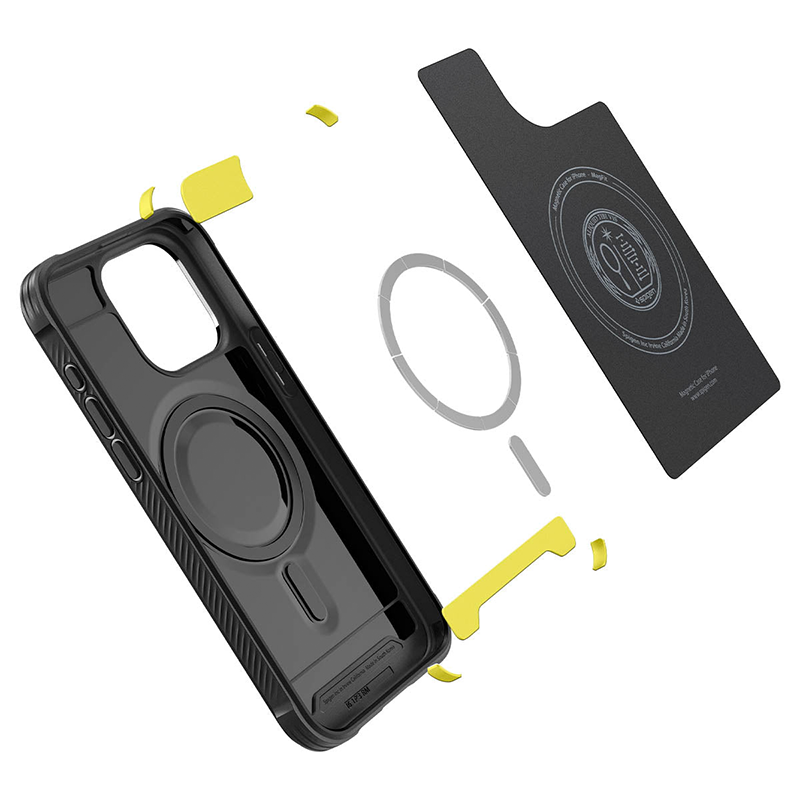 Ốp lưng Spigen iPhone 15 Pro Rugged Armor MagFit Matte Black