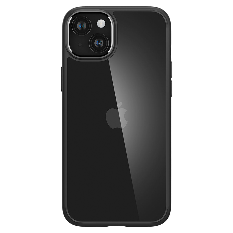 Ốp lưng Spigen iPhone 15 Ultra Hybrid Crystal Viền màu Đen, Trong suốt
