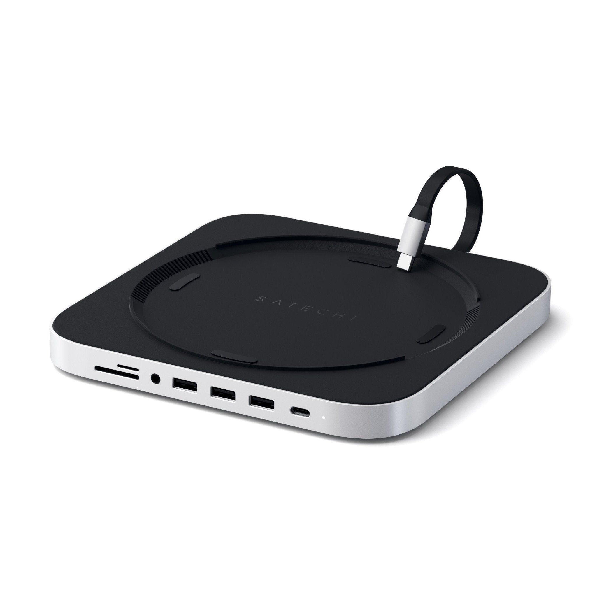Đế kiêm Hub chuyển đổi Satechi cho Mac Mini - Silver ST-ABHFS Chính hãng