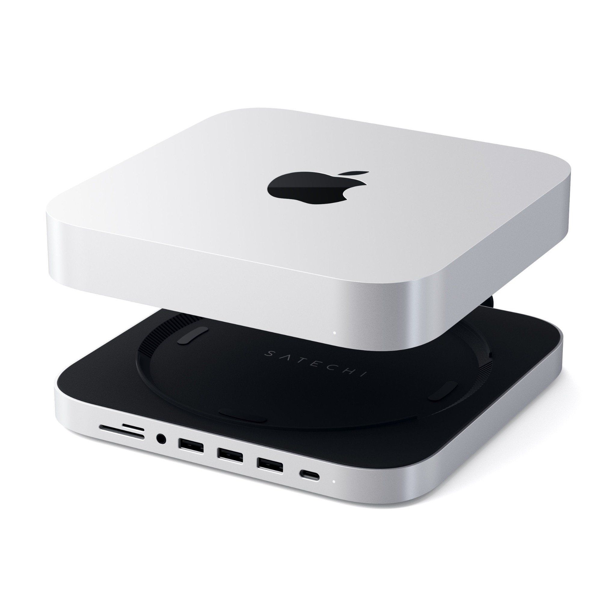 Đế kiêm Hub chuyển đổi Satechi cho Mac Mini - Silver ST-ABHFS Chính hãng