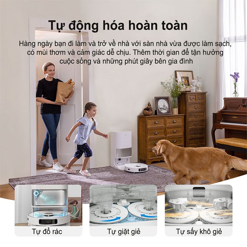 Robot hút bụi lau sàn tự làm sạch Dreame Bot L10 Ultra