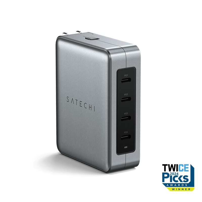  Sạc di động Satechi GaN USB-C 145W 4 cổng Travel Charger Chính hãng 