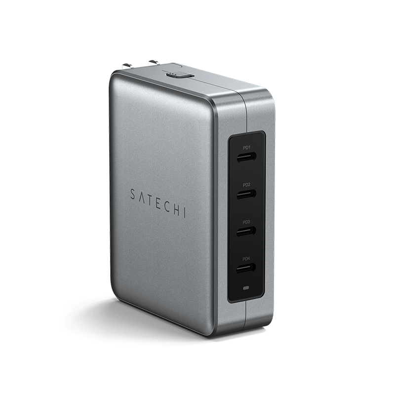 Sạc di động Satechi GaN USB-C 145W 4 cổng Travel Charger Chính hãng