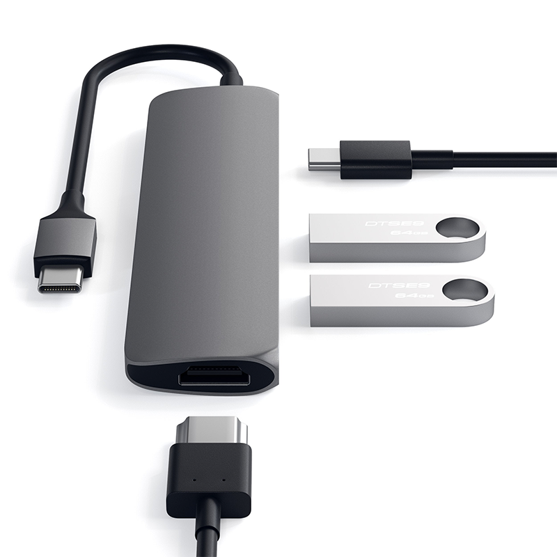  Adapter chuyển đổi Satechi USB-C Multiport Slim Chính hãng 