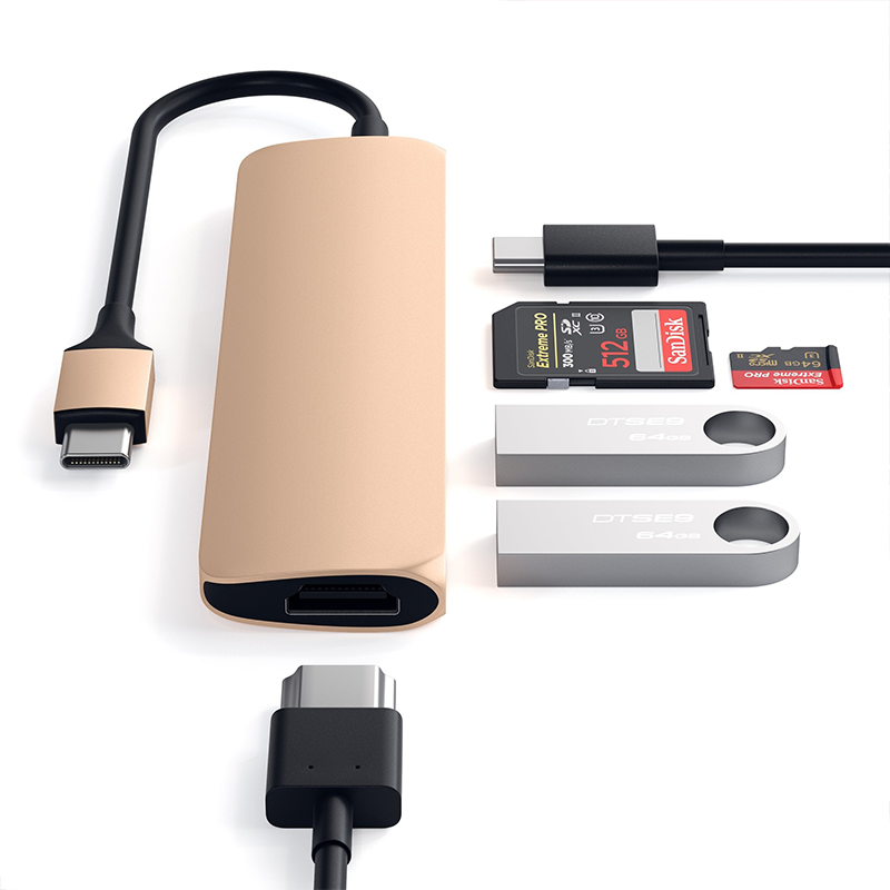 Adapter chuyển đổi Satechi USB-C Multiport V2 Chính hãng