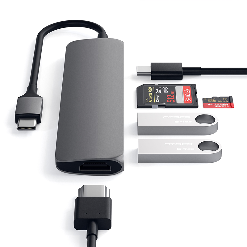 Adapter chuyển đổi Satechi USB-C Multiport V2 Chính hãng