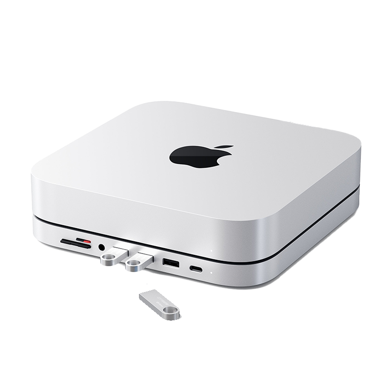  Đế kiêm Hub chuyển đổi Satechi cho Mac Mini - Gray ST-ABHFM Chính hãng 