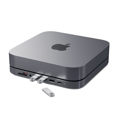 Đế kiêm Hub chuyển đổi Satechi cho Mac Mini - Gray ST-ABHFM Chính hãng