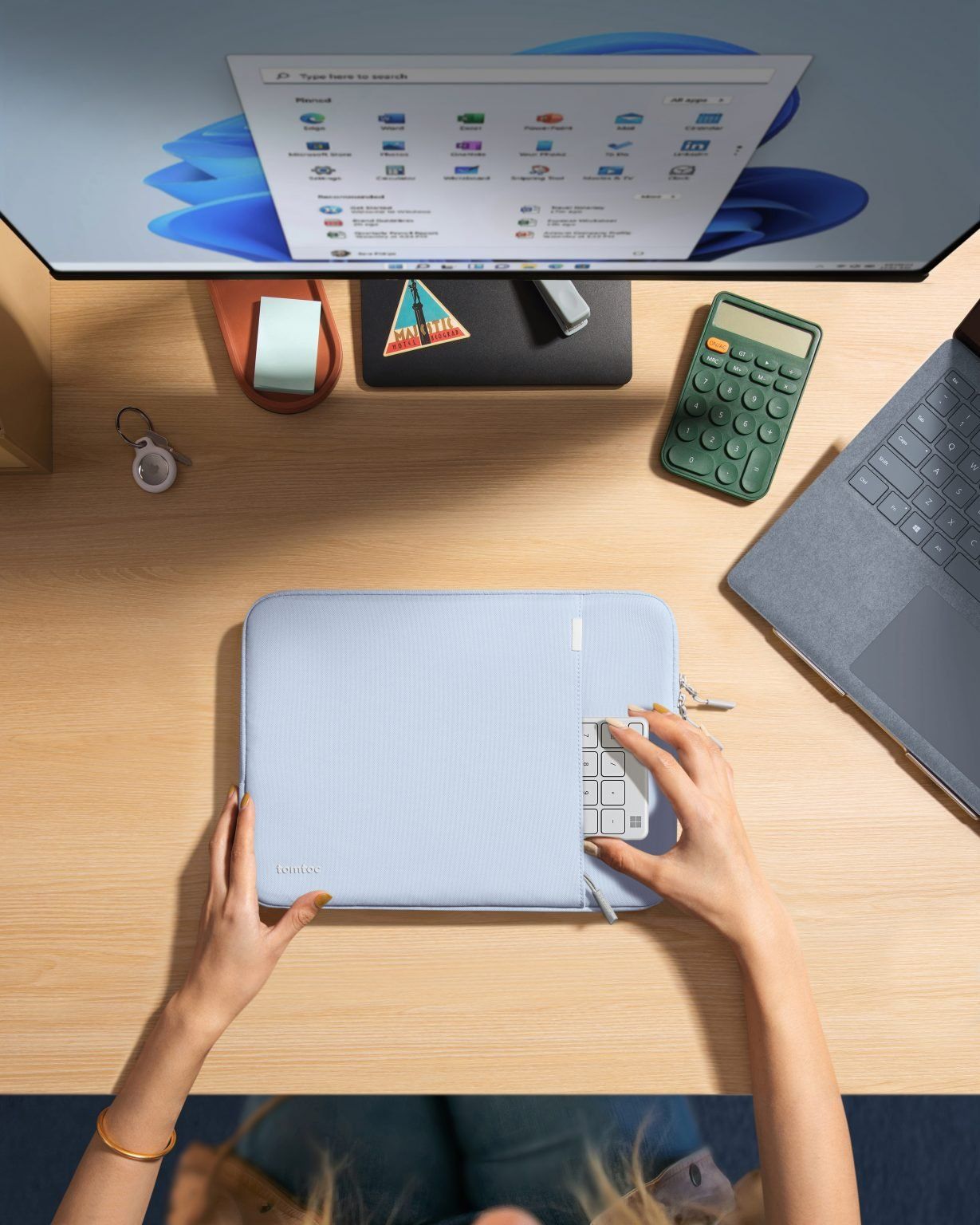 Túi Chống Sốc Tomtoc 360* Protective MacBook/Laptop 13” - Mist Blue