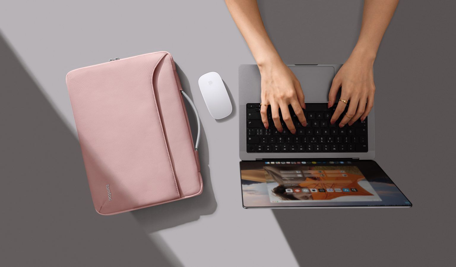 Túi Chống Sốc Tomtoc Spill Resistant MacBook/Laptop 13” - Pink