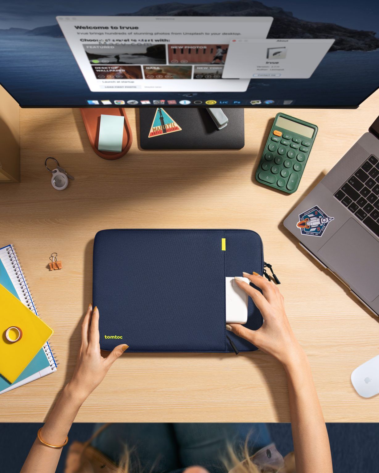 Túi Chống Sốc Tomtoc 360* Protective MacBook/Laptop 14” - Navy Blue
