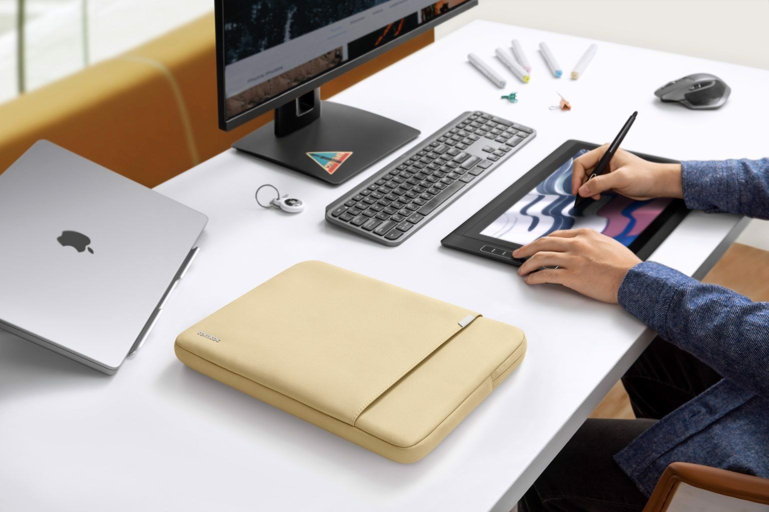 Túi Chống Sốc Tomtoc 360* Protective MacBook/Laptop 14” - Khaki