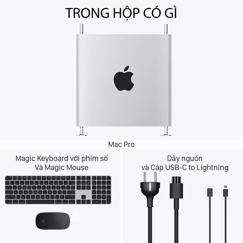 Apple Mac Pro - Intel Xeon W - 32GB - Option 1TB - AMD Radeon Pro 580X - Hàng chính hãng - Part: Z0W300BL6