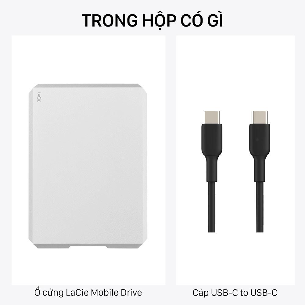 Ổ Cứng Di Động LaCie Munich Mobile Drive 5TB USB-C Bạc & Xám