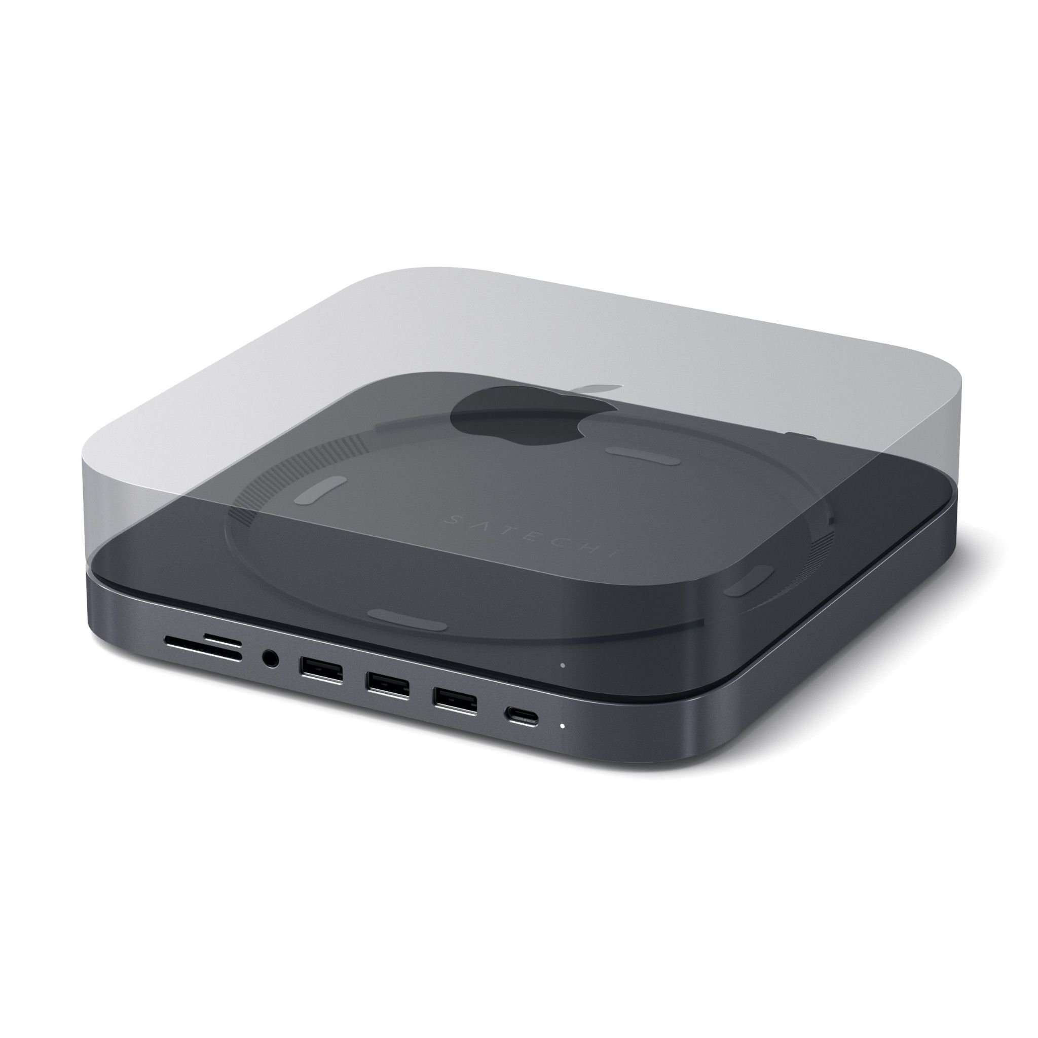 Đế kiêm Hub chuyển đổi Satechi cho Mac Mini - Gray ST-ABHFM Chính hãng
