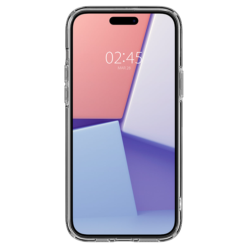 Ốp lưng Spigen iPhone 15 Plus Ultra Hybrid Crystal Viền màu Đen, Trong suốt