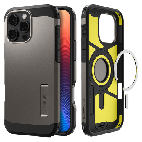 Ốp lưng Spigen iPhone 16 Pro Max Tough Armor MagFit Black