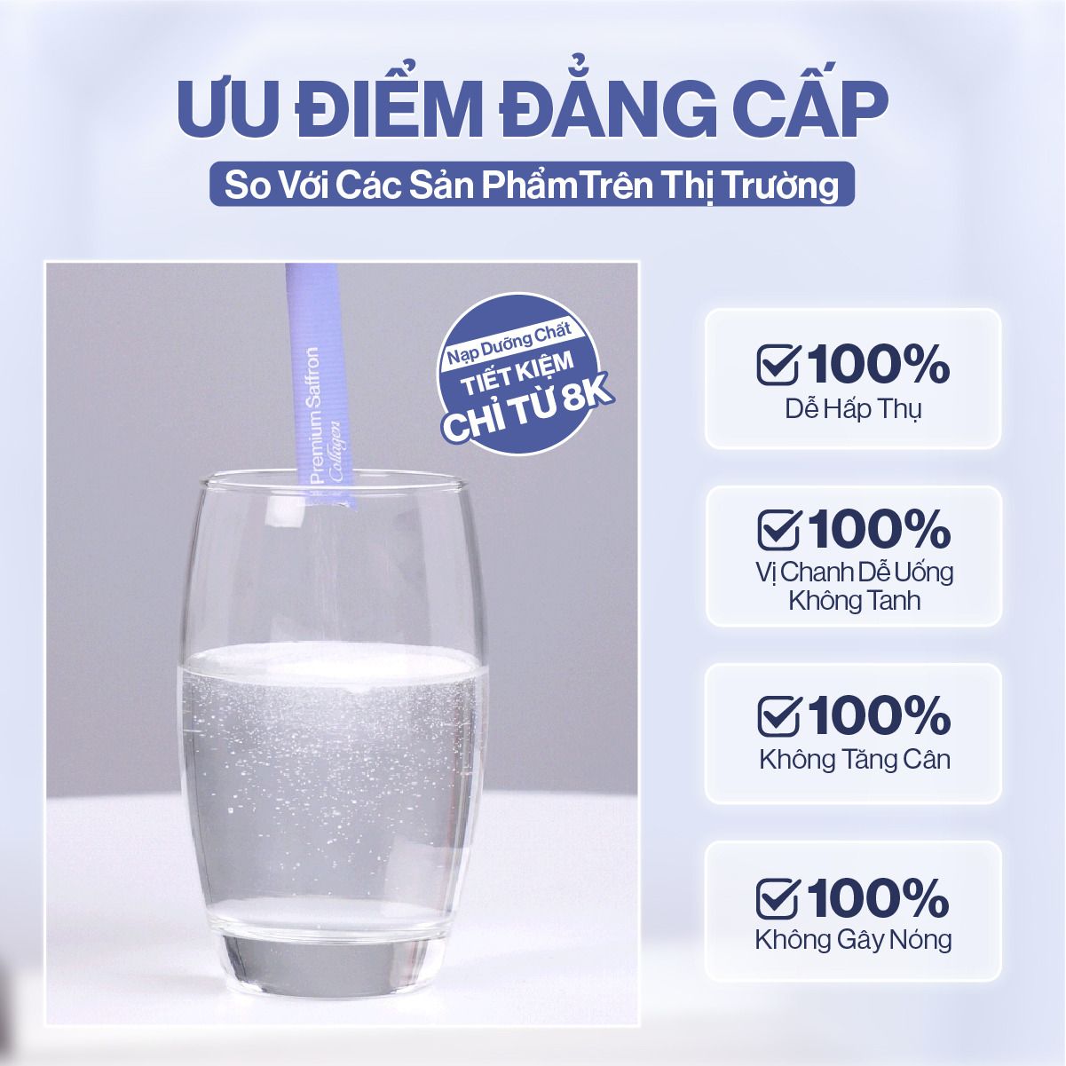  Bột Uống Collagen Cao Cấp Kết Hợp Saffron Gilaa Premium Saffron Collagen 120g/hộp (2g x 60 gói) 