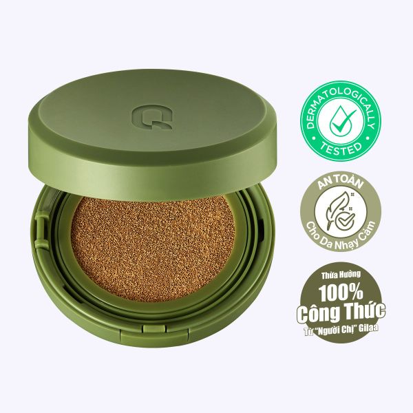  Phấn Nước Che Phủ GLAMRR Q Vegan Super Cover Cushion SPF50+/PA+++ (1 lõi x 15g) 