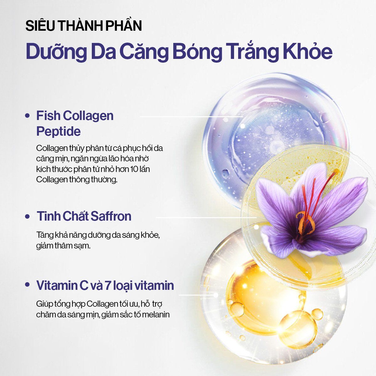  Bột Uống Collagen Cao Cấp Kết Hợp Saffron Gilaa Premium Saffron Collagen 120g/hộp (2g x 60 gói) 