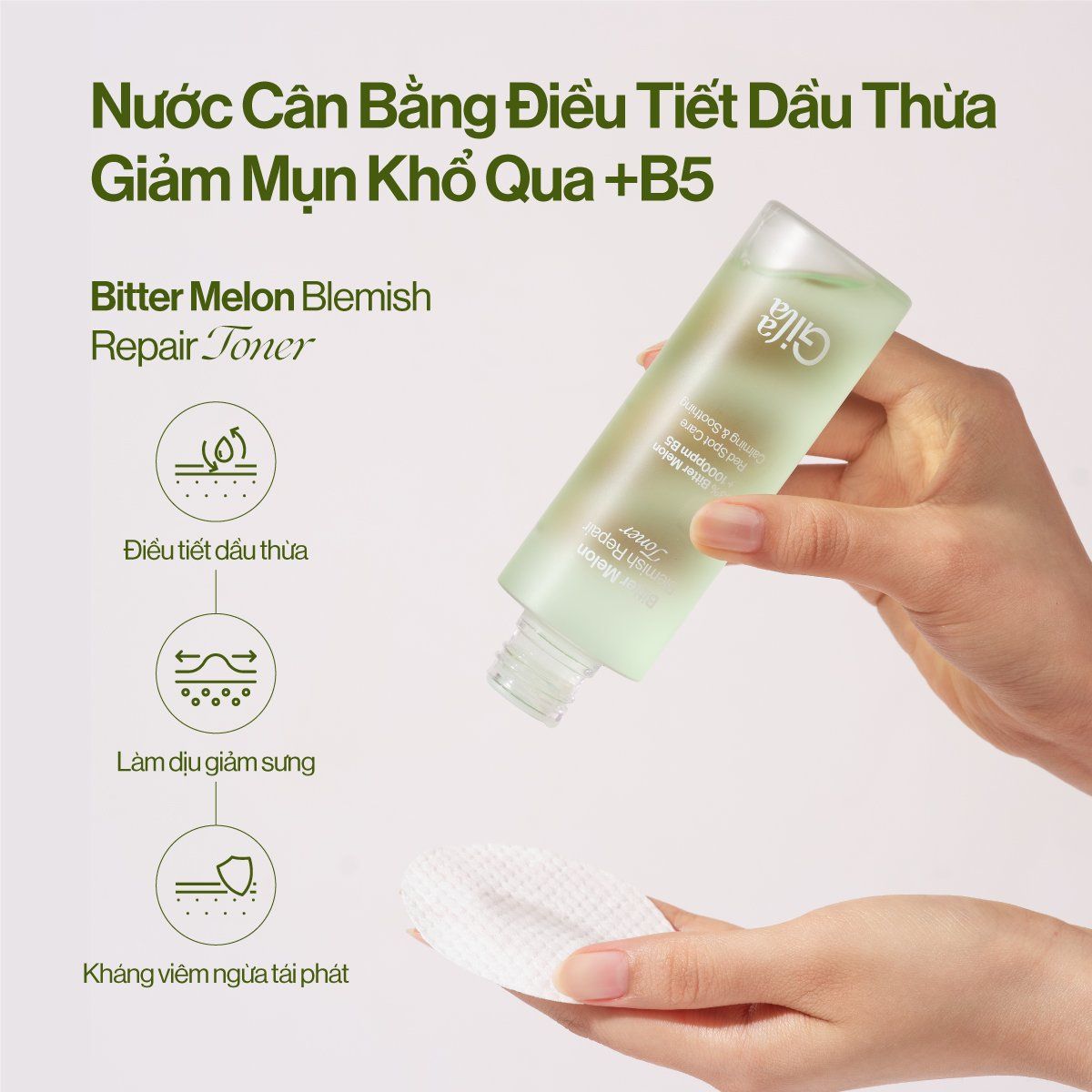  Nước Cân Bằng Gilaa Điều Tiết Dầu Thừa Giảm Mụn Khổ Qua + B5 140ml 