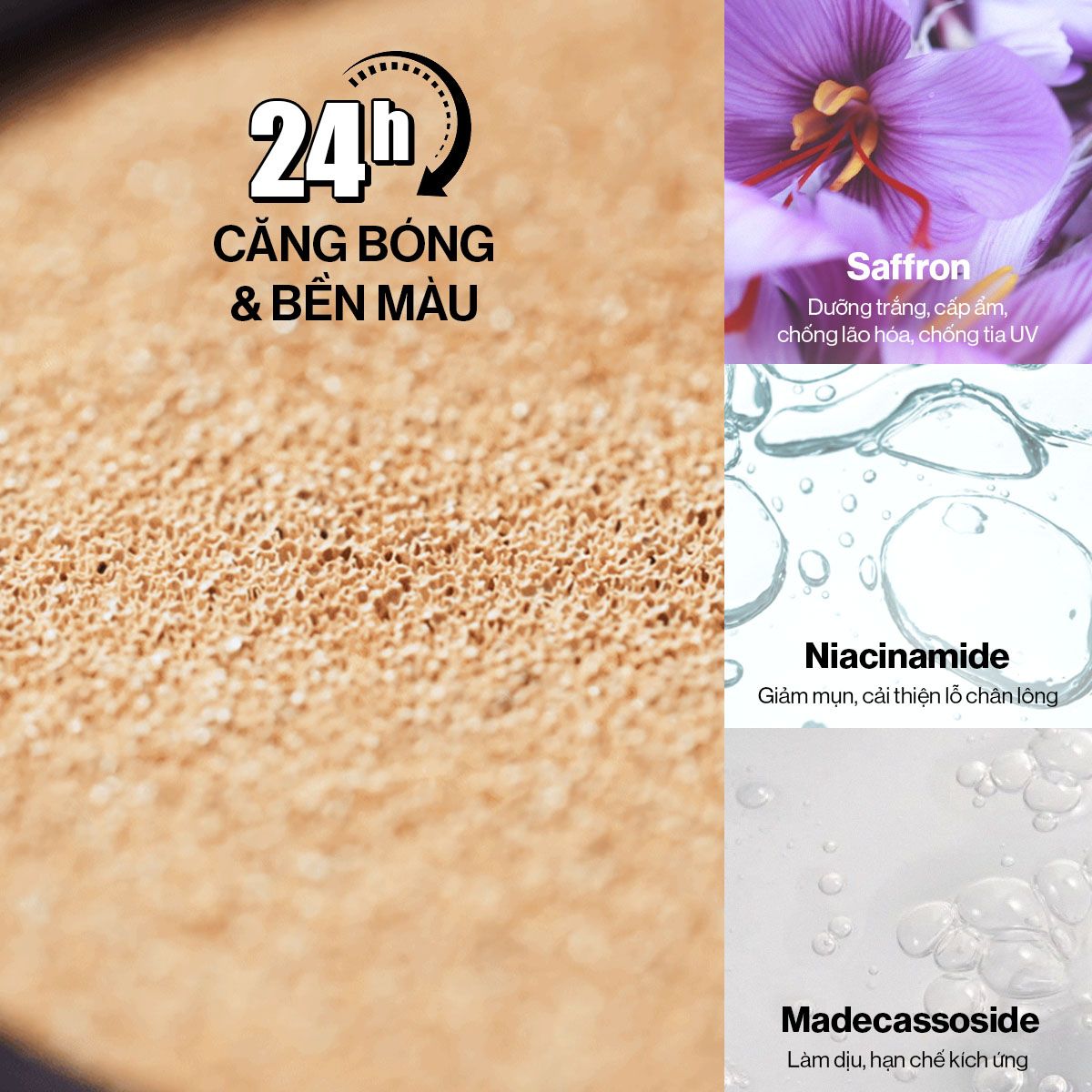  Phấn Nước Glamrr Q Long Wear DD Cushion SPF50+/PA+++ (1 lõi x 13g) 