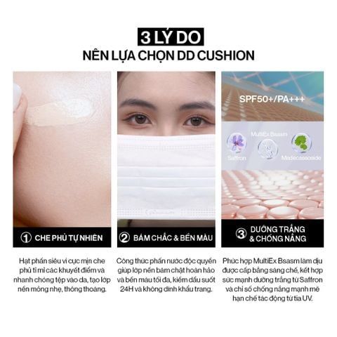  Lõi Phấn nước GLAMRR Q LONG WEAR DD CUSHION - SPF50+/PA+++ (1 lõi x 13g) 