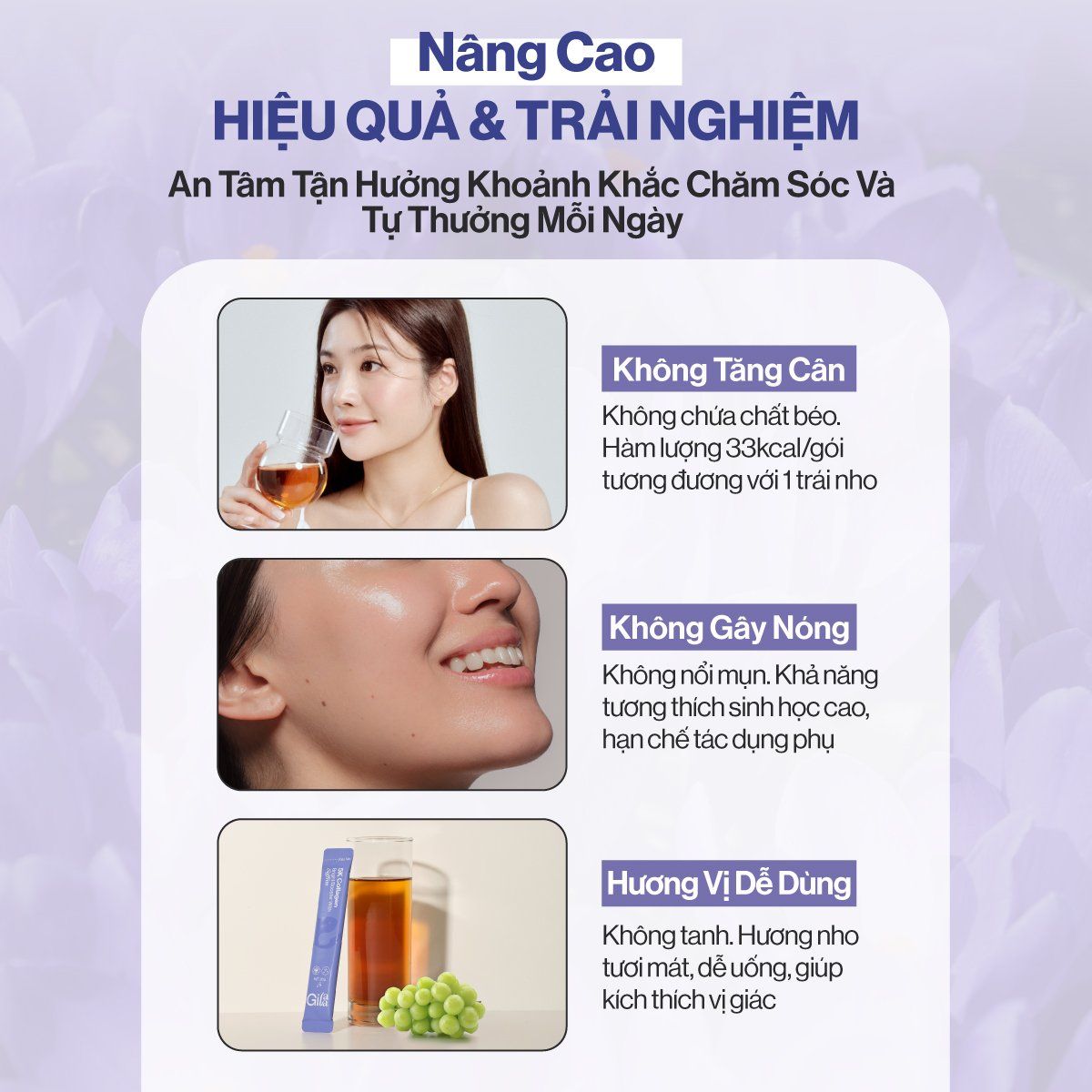  Nước Uống Collagen Gilaa Siêu Phân Tử 300DA Kết Hợp Saffron Trẻ Hóa Trắng Khỏe Da (20g x 15 gói) 