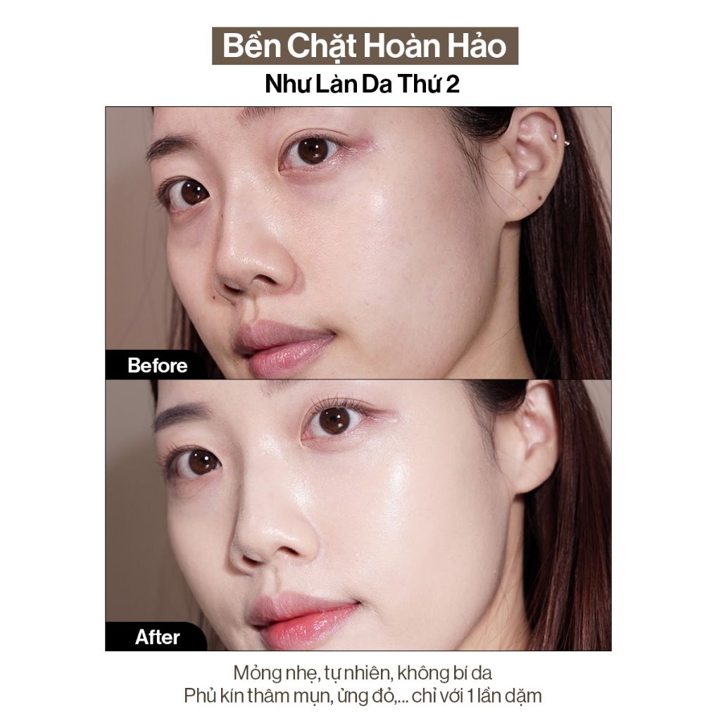  Phấn Nước Glamrr Q Long Wear DD Cushion SPF50+/PA+++ (1 lõi x 13g) 