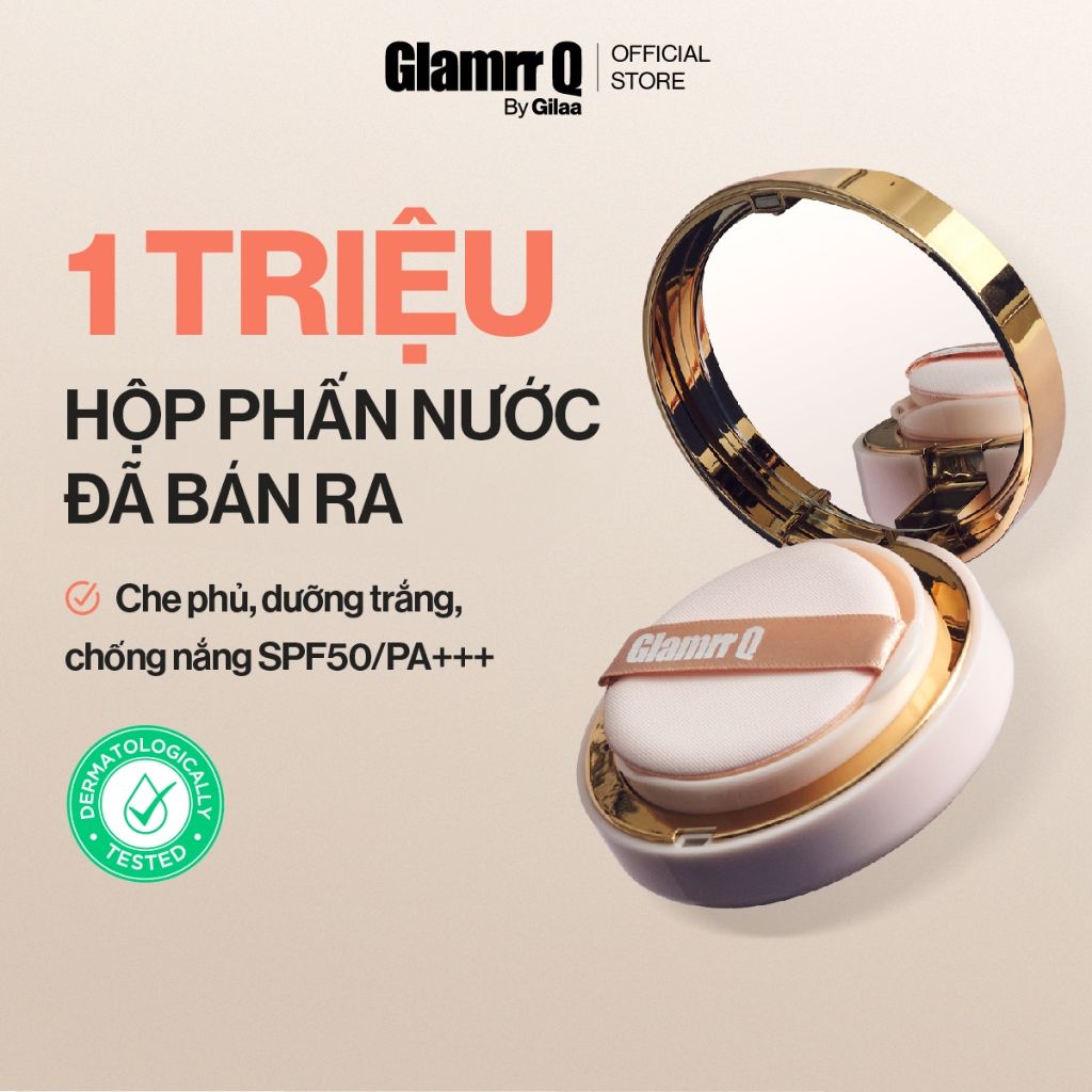  Phấn Nước Glamrr Q Long Wear DD Cushion SPF50+/PA+++ (1 lõi x 13g) 