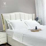  Bộ Chăn drap Khách sạn Samy King 5 sao Quốc tế Pure White 